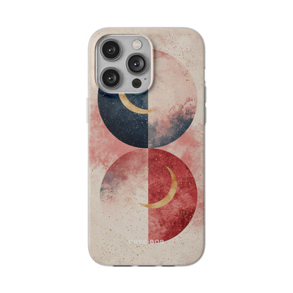 Golden Crescent Circles iPhone 14 Pro Max Case - Soft