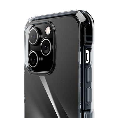 Obsidian Ridge · Clear Impact Magnetic Phone Case for iPhone ·  Black
