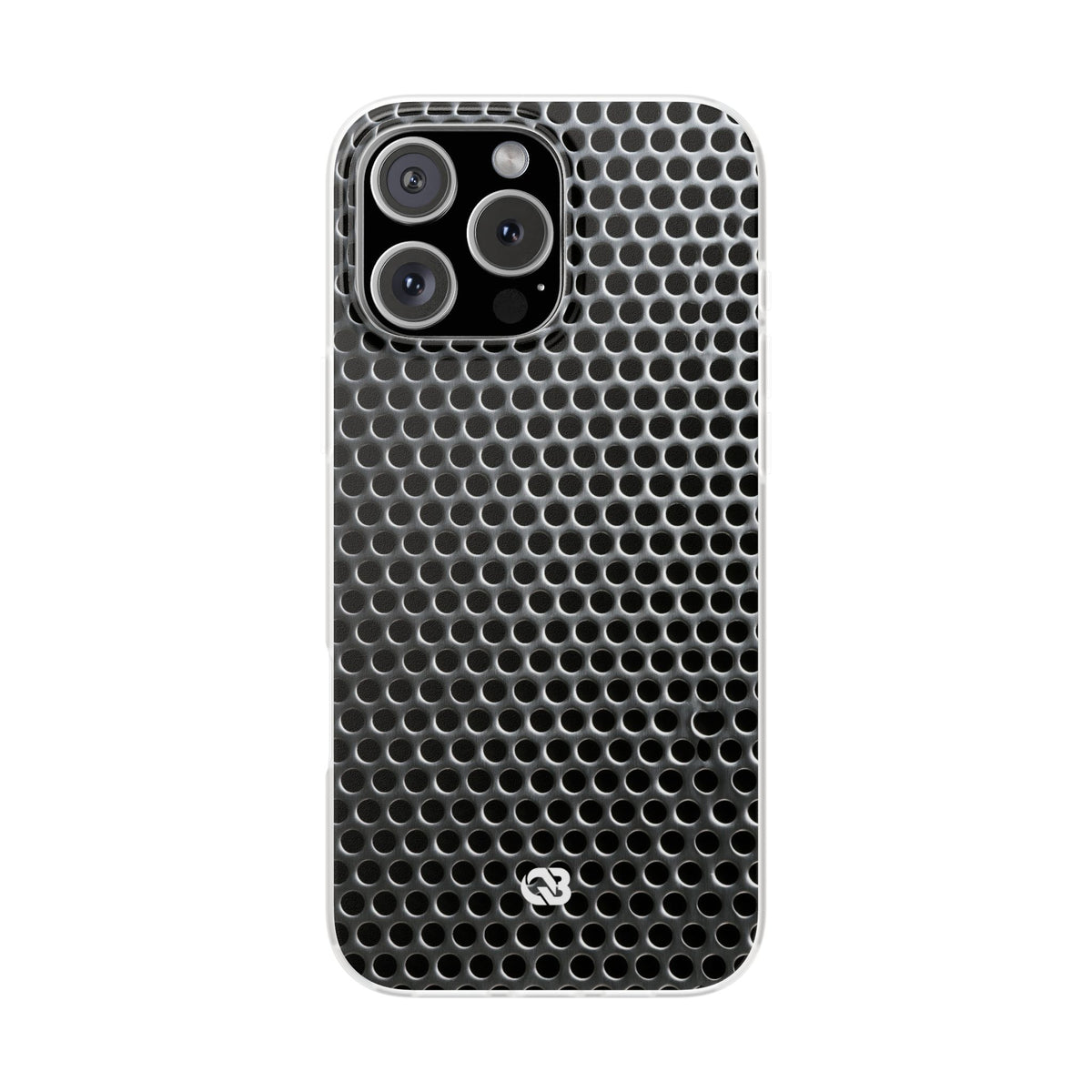 Brushed Perforated Steel · Lite Phone Case for iPhone ·  Silver