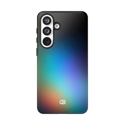 Black Tough Phone Case for Samsung - Electric Prism Grain