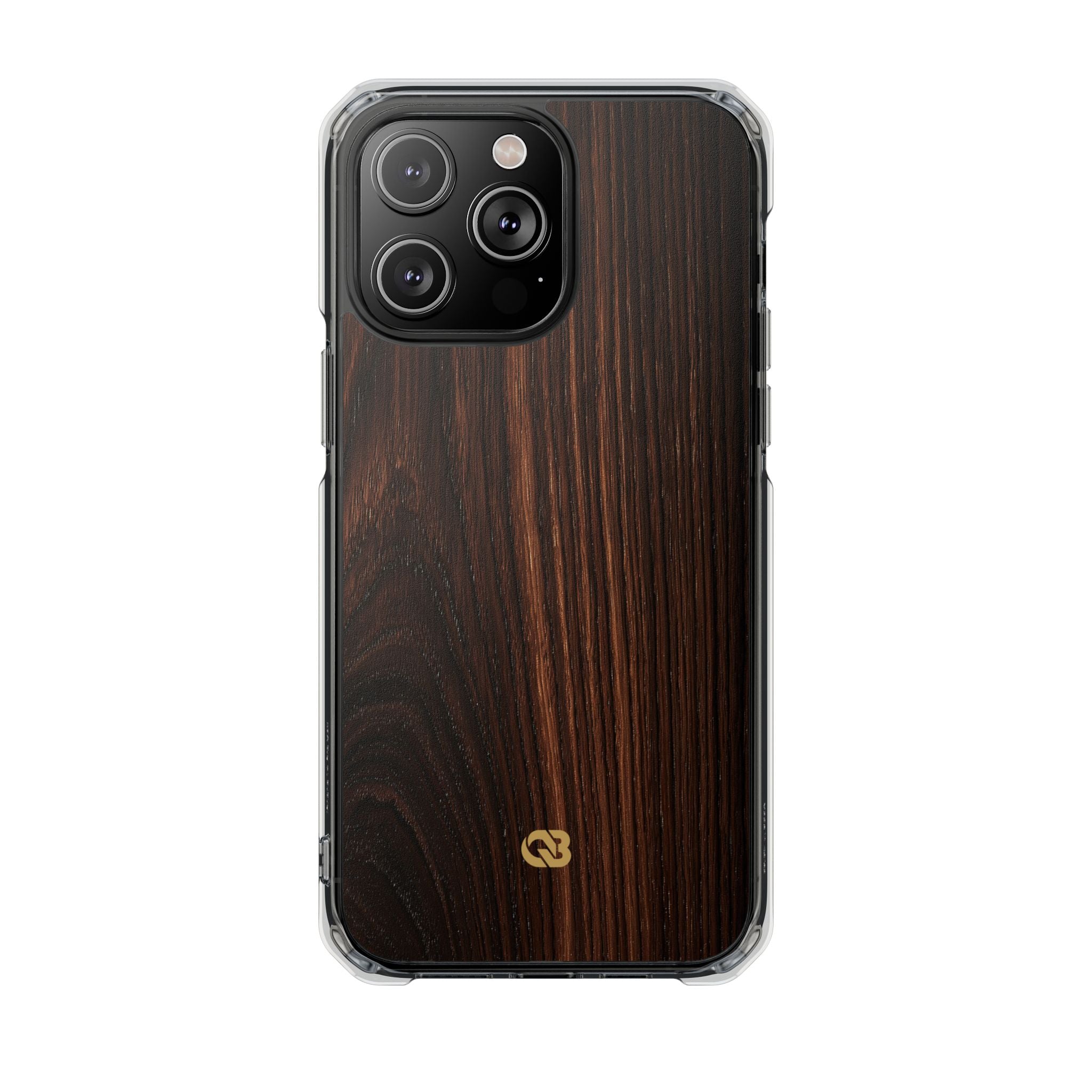 Brown Impact MagSafe Phone Case for iPhone - Burnished Mahogany Grain