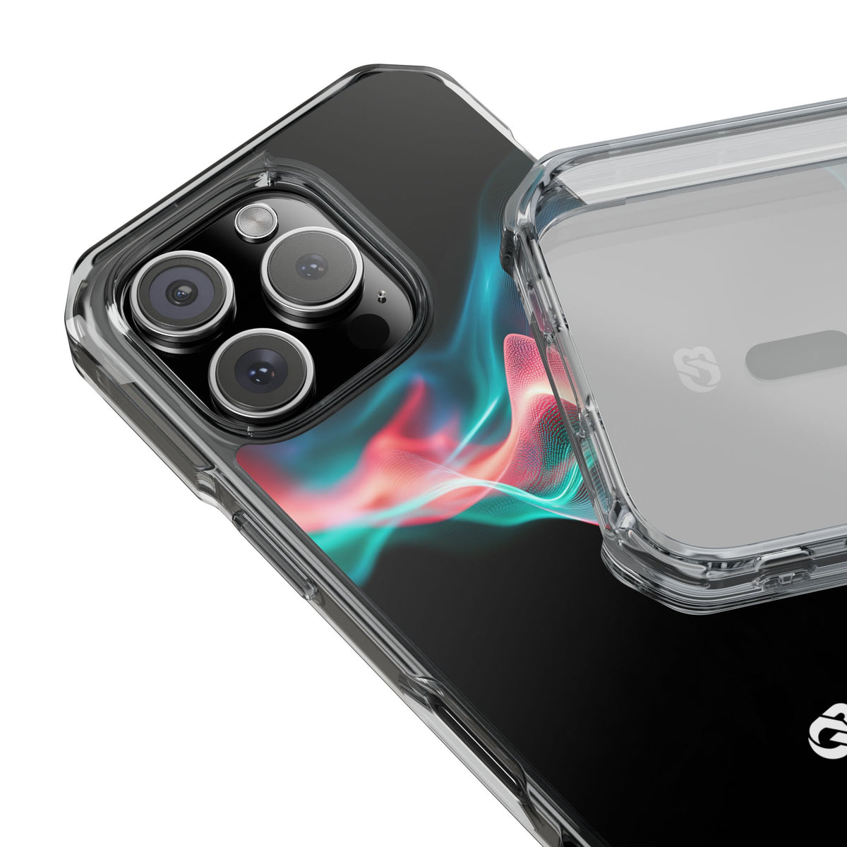 Digital Frequency · Clear Impact Magnetic Phone Case for iPhone · Black
