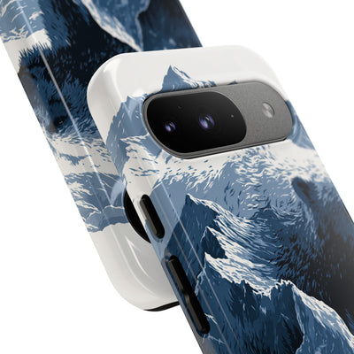 Fjord Summit Bear · Tough Phone Case for Pixel ·  Blue