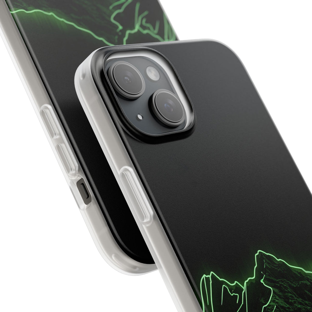 Nordic Mountain Contour · Lite Phone Case for iPhone ·  Black