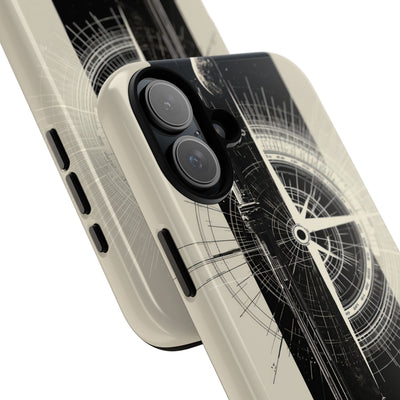 Beige Tough Phone Case for iPhone - Zenith Vector Spire