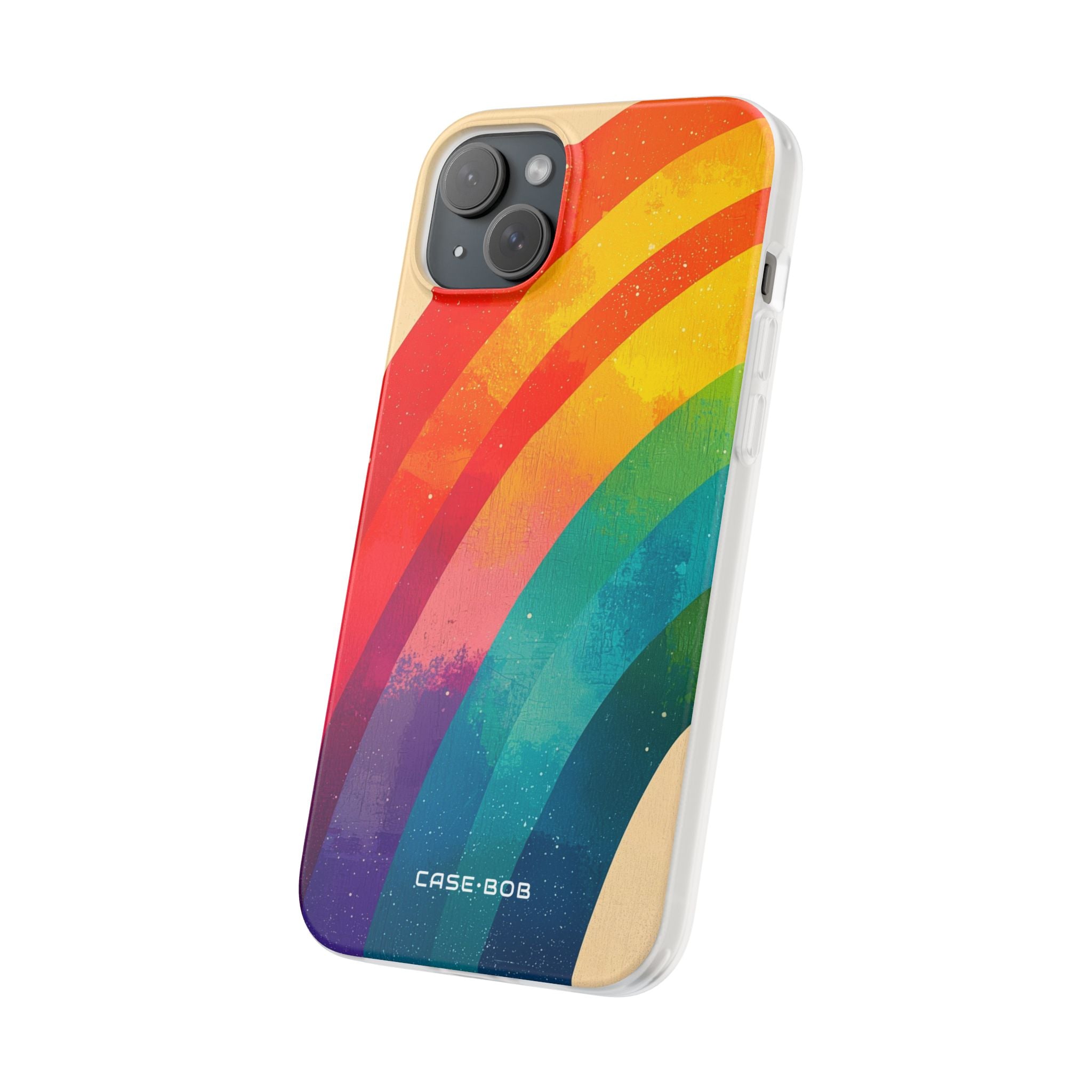 Textured Rainbow Arc iPhone 15 Plus Case - Soft