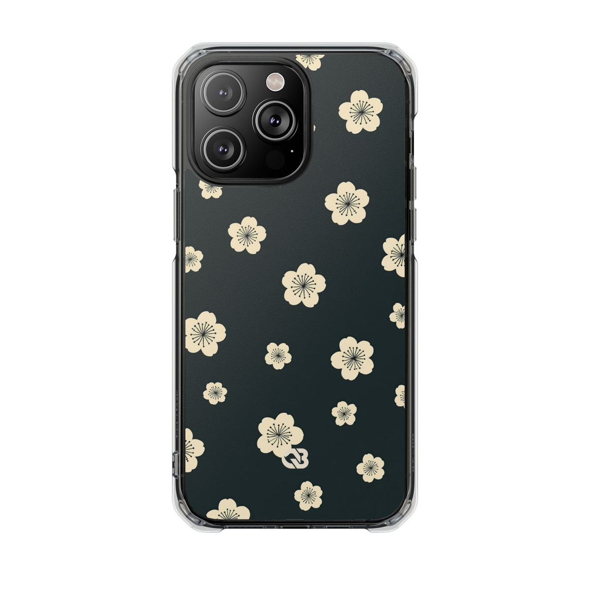 Midnight Sakura Bloom · Clear Impact Magnetic Phone Case for iPhone ·  Black