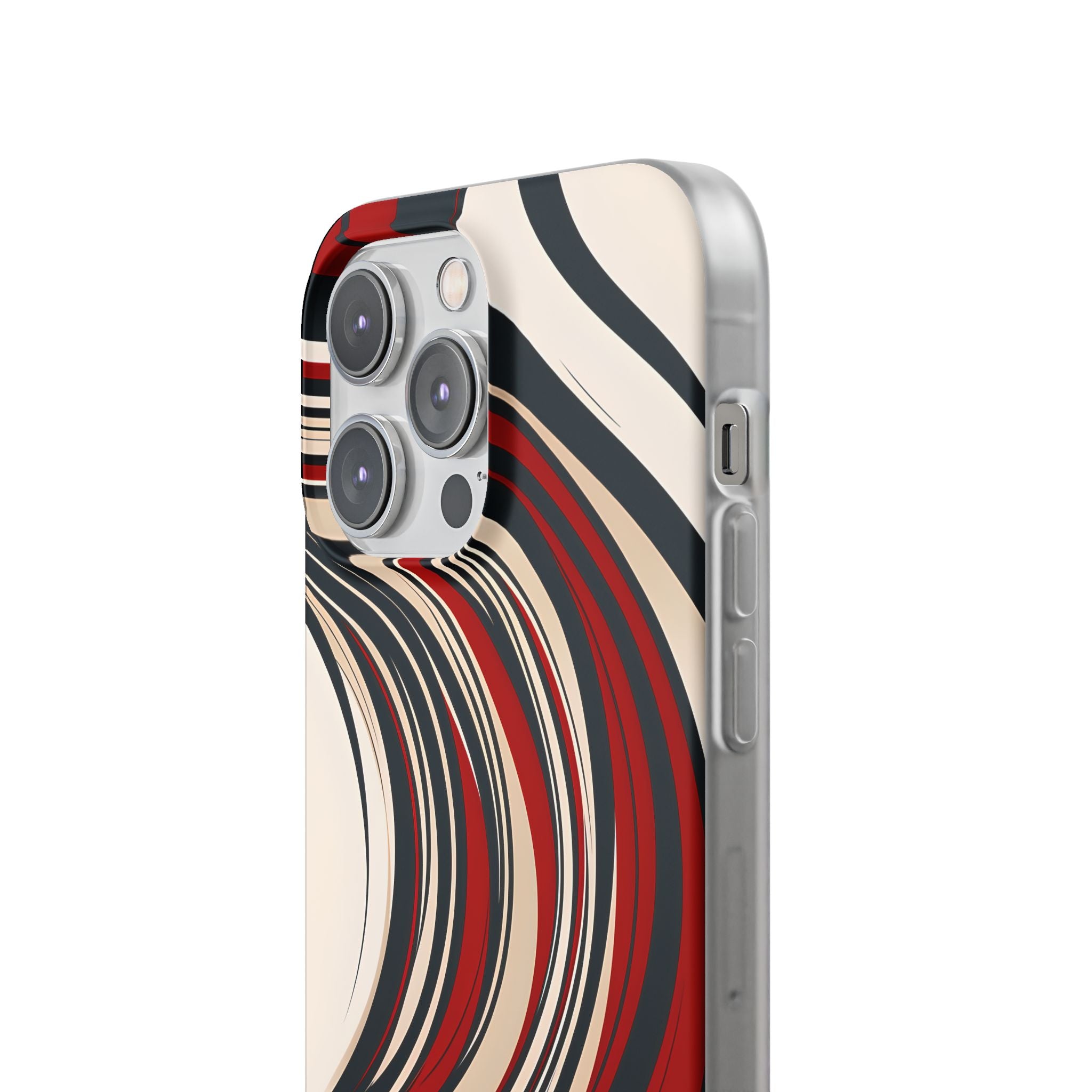 Crimson Flow Waves · Soft Handyhülle für iPhone