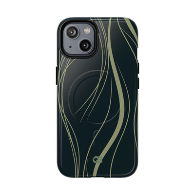 Green Tough 2.0 Magsafe Phone Case for iPhone - Obsidian Sage Flow