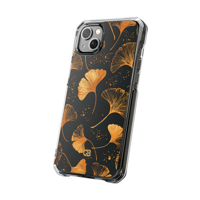 Gilded Ginkgo · Clear Impact Magnetic Phone Case for iPhone · Gold