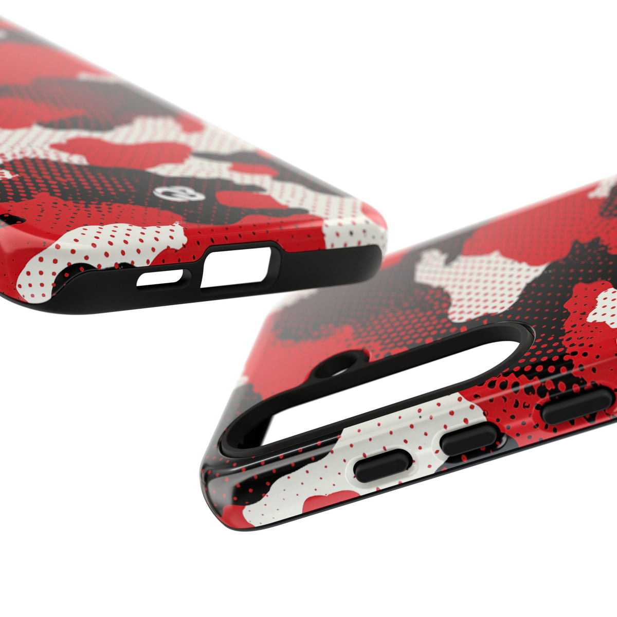 Crimson Halftone Camo · Tough Phone Case for Samsung · Red