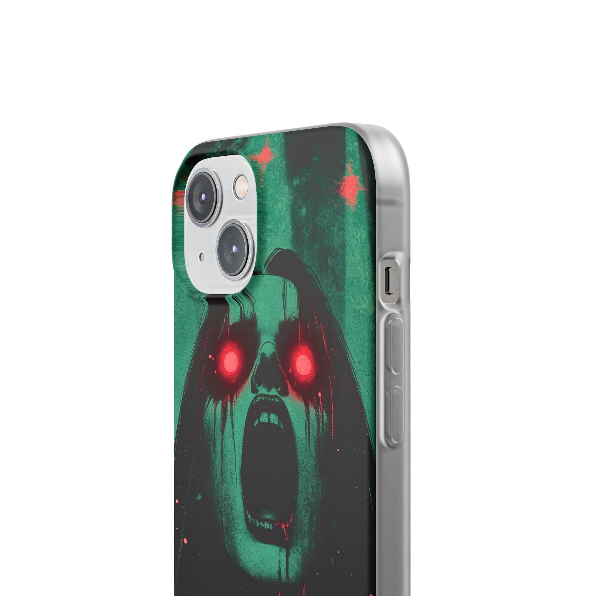 Crimson Emerald Scream · Soft Phone Case for iPhone