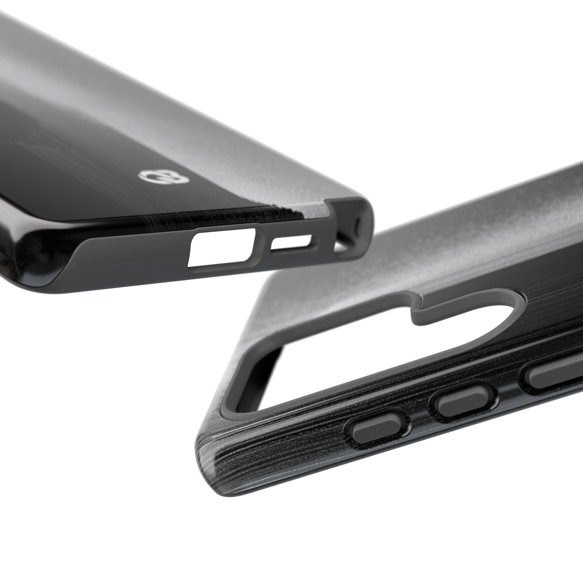 Black Tough Phone Case for Samsung - Brutalist Pixel Monolith