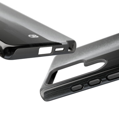 Black Tough Phone Case for Samsung - Brutalist Pixel Monolith