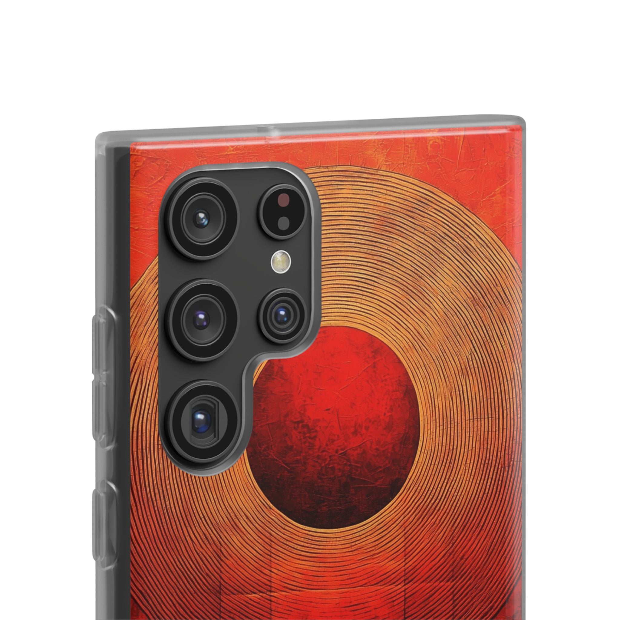Crimson Solar Halo · Soft Phone Case for Samsung