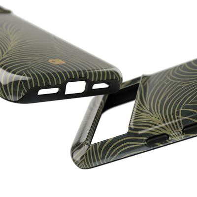 Green Tough Phone Case for Google Pixel - Dark Olive Plume