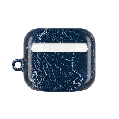 Nordic Contour Chart · Hard Case for AirPods & AirPods Pro · Blue