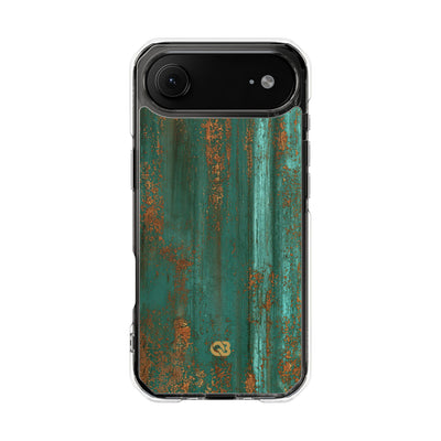 Teal Impact MagSafe Phone Case for iPhone - Verdigris Copper Siding