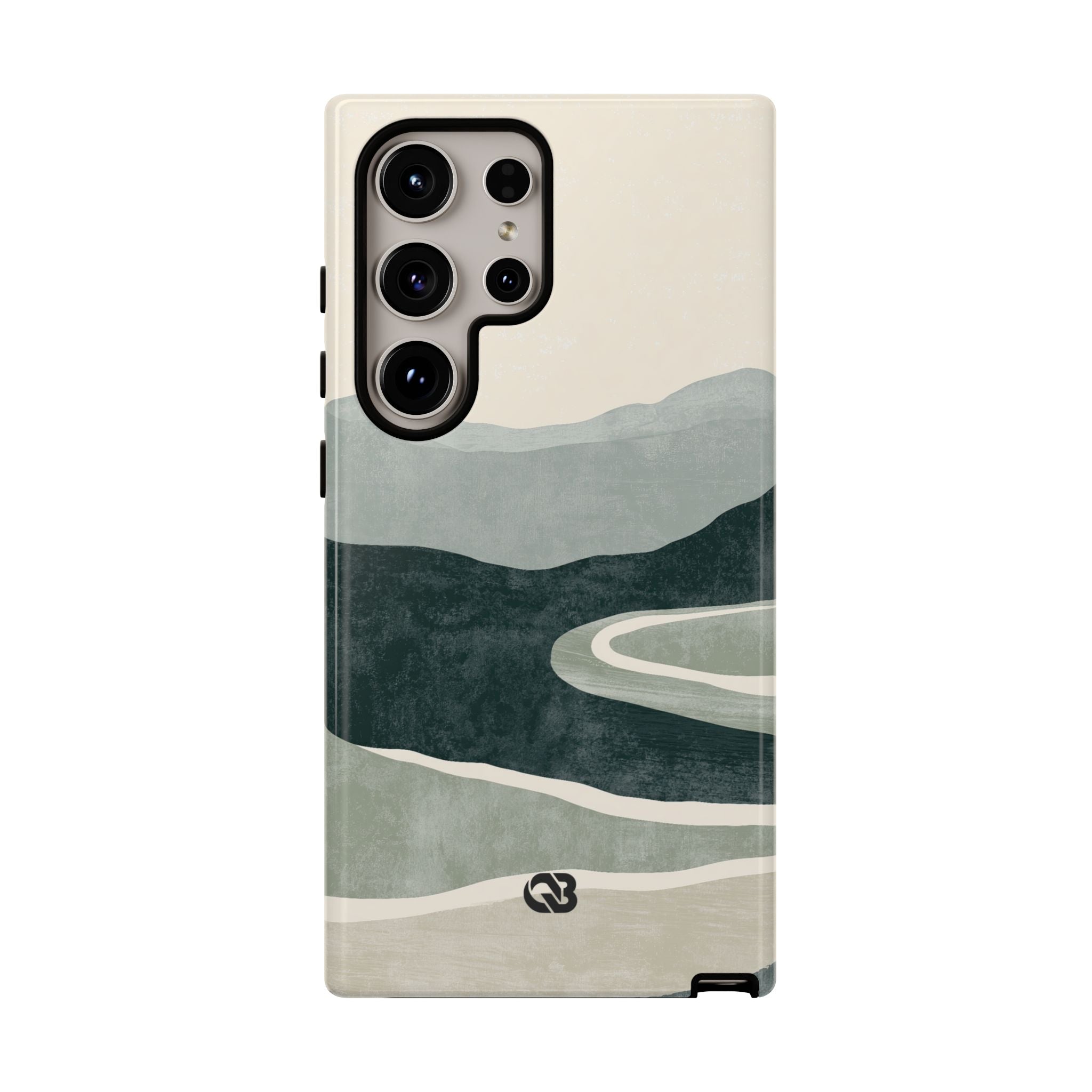 Green Tough Phone Case for Samsung - Misty Sage Valley