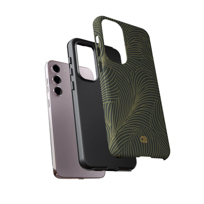 Green Tough Phone Case for Samsung - Dark Olive Plume
