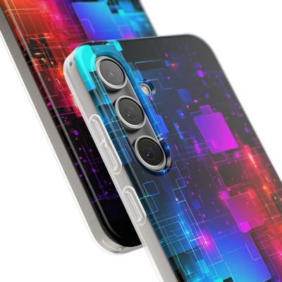 Spectral Circuit Grid · Lite Phone Case for Samsung · Black