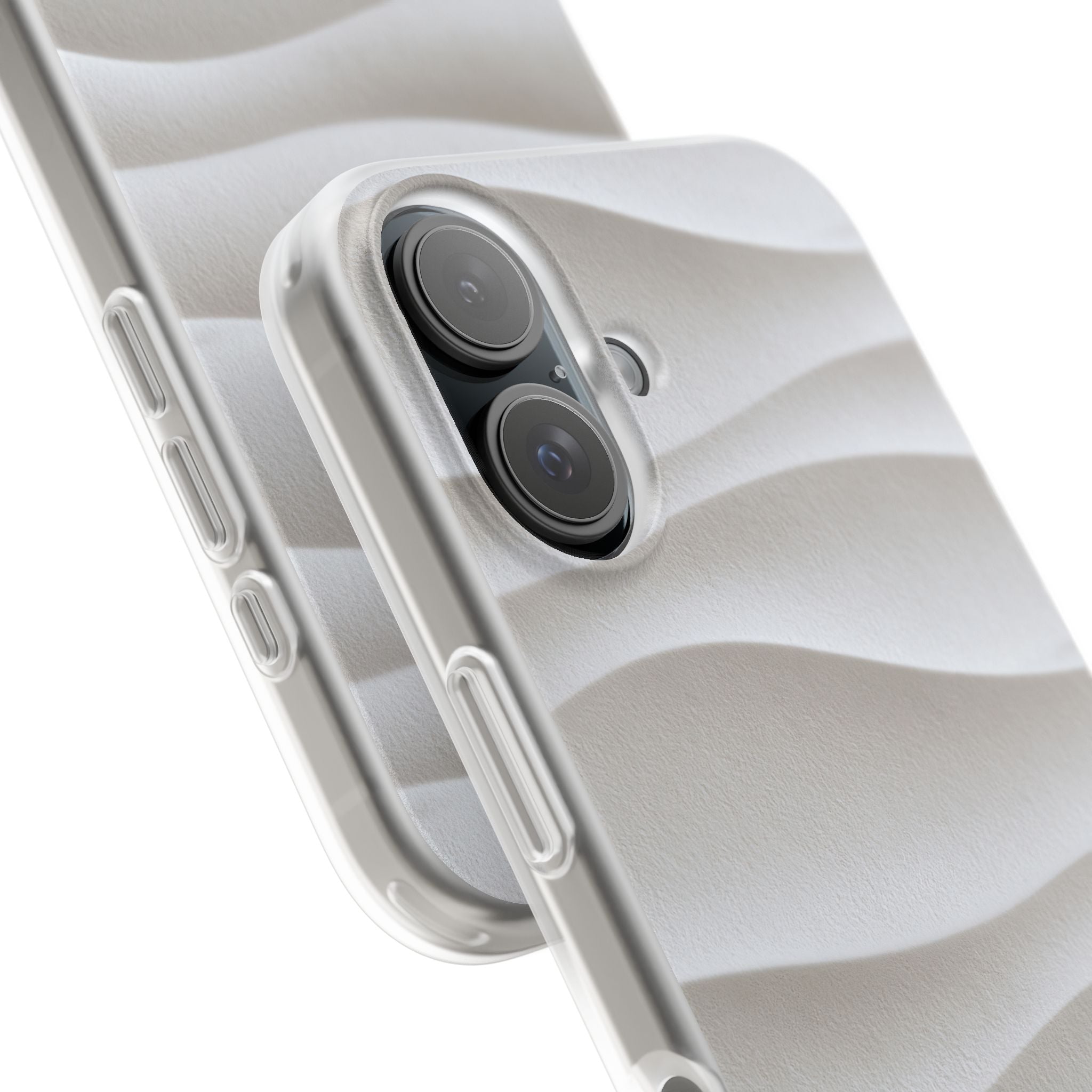 White Lite Phone Case for iPhone - Arctic Flow Ridges
