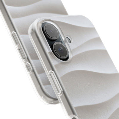 White Lite Phone Case for iPhone - Arctic Flow Ridges
