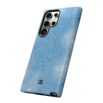 Blue Tough Phone Case for Samsung - Glacial Ridge Topo