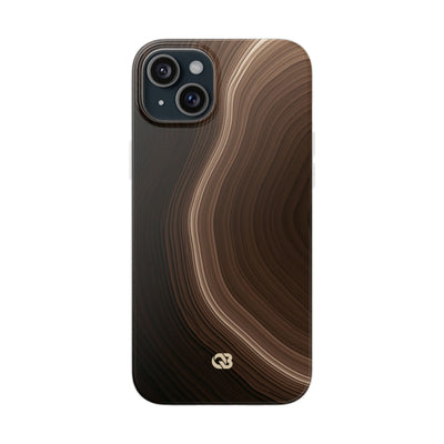 Brown Lite Phone Case for iPhone - Bronzed Canyon Relief