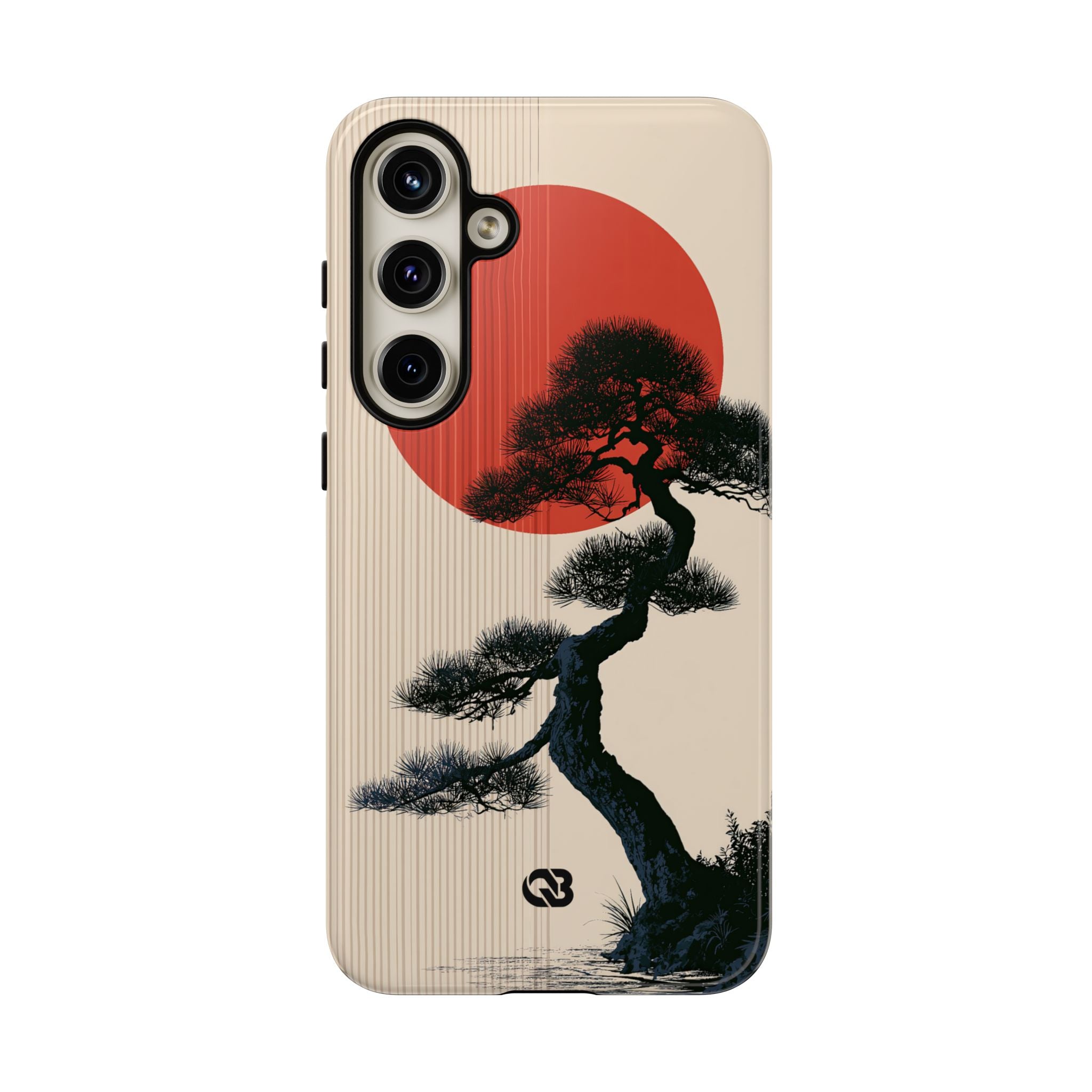 Beige Tough Phone Case for Samsung - Kyoto Crimson Pine