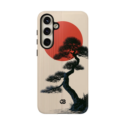 Beige Tough Phone Case for Samsung - Kyoto Crimson Pine