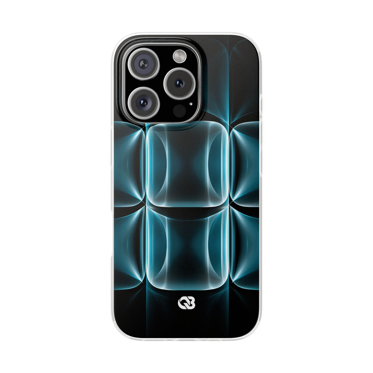 Translucent Cyber Grid · Lite Phone Case for iPhone ·  Teal