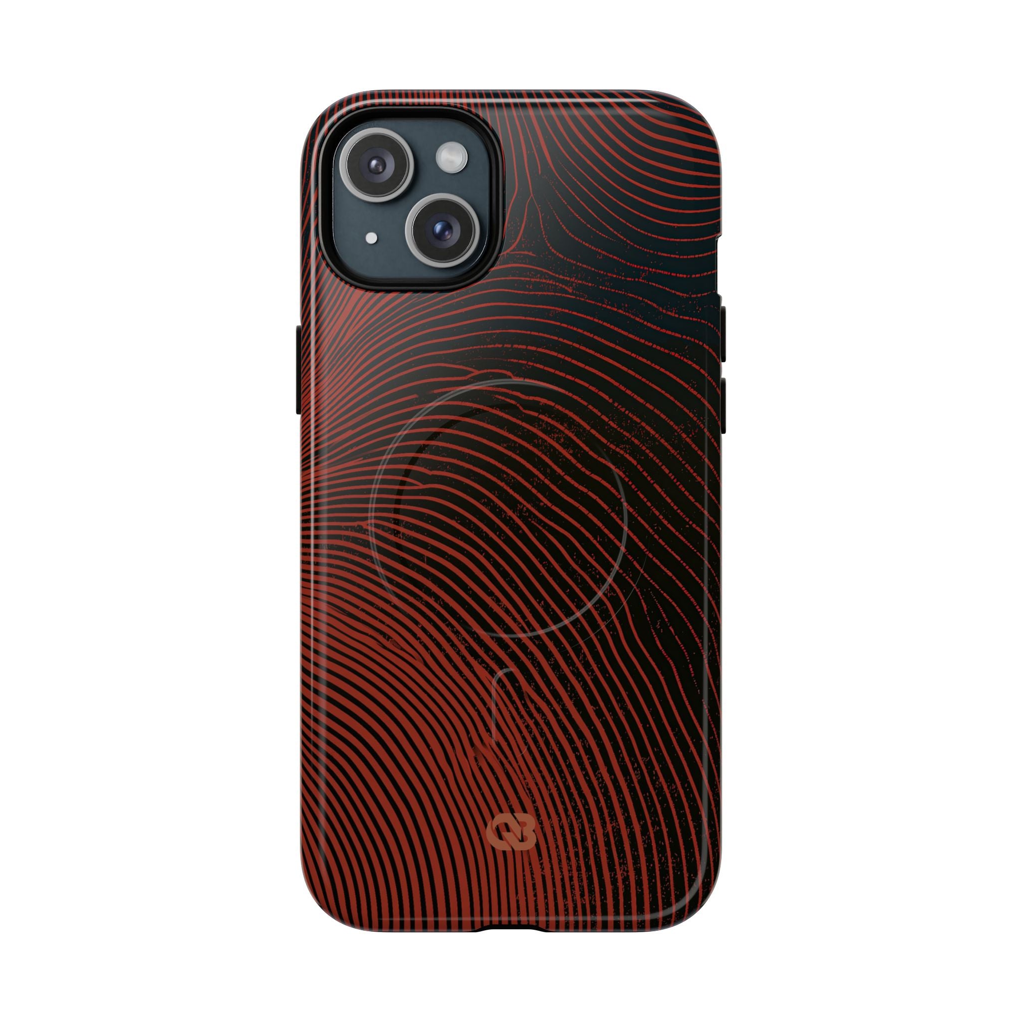 Red Tough 2.0 Magsafe Phone Case for iPhone - Terracotta Nerve Map