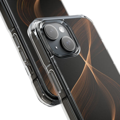 Brown Impact MagSafe Phone Case for iPhone - Copper Silk Wave