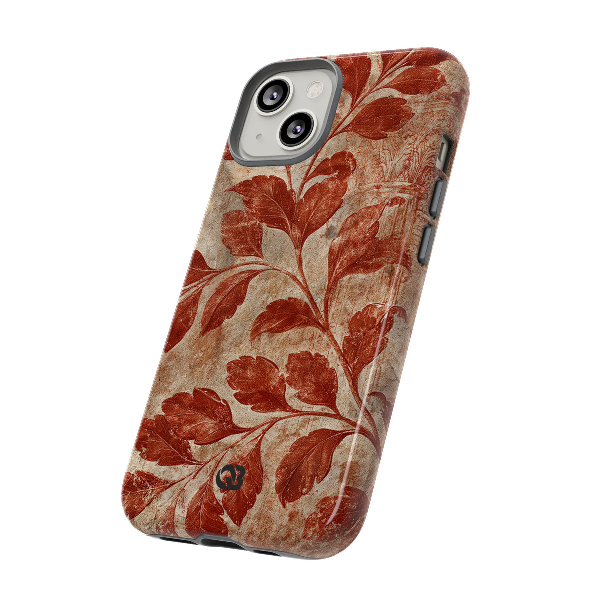 Terracotta Botanical Fresco · Tough Phone Case for iPhone · Red