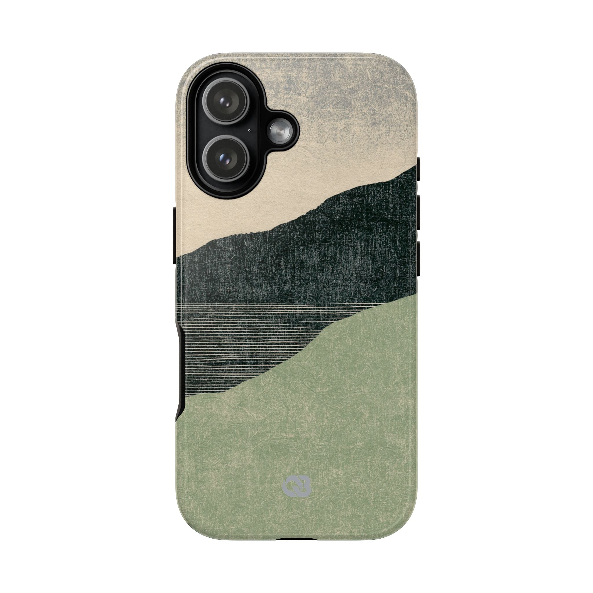 Green Tough Phone Case for iPhone - Moss Ridge Grain