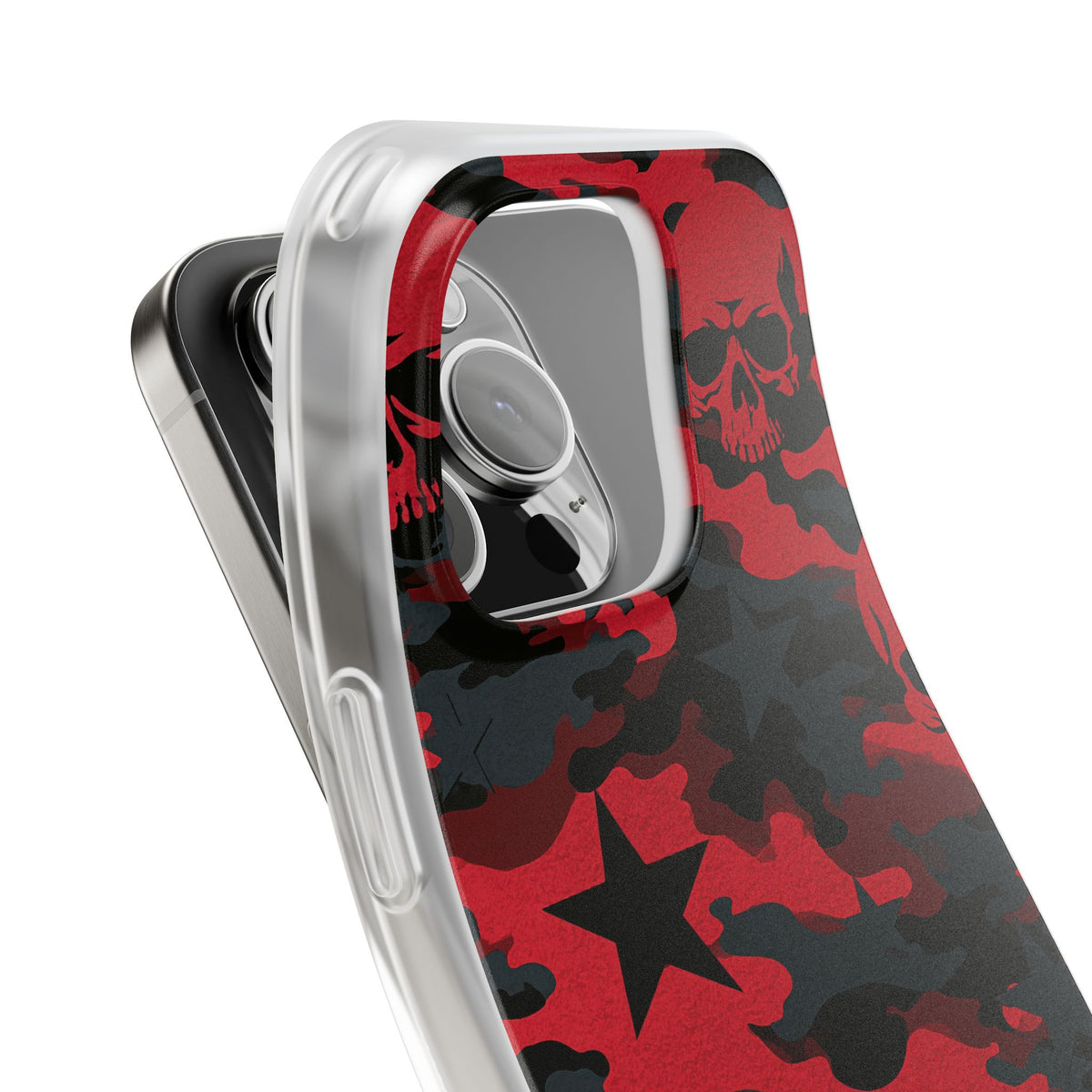 Crimson Skull Camo · Lite Phone Case for iPhone ·  Red