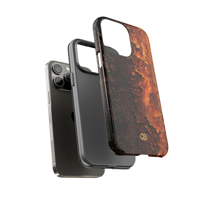 Orange Tough Phone Case for iPhone - Oxidized Iron Crust