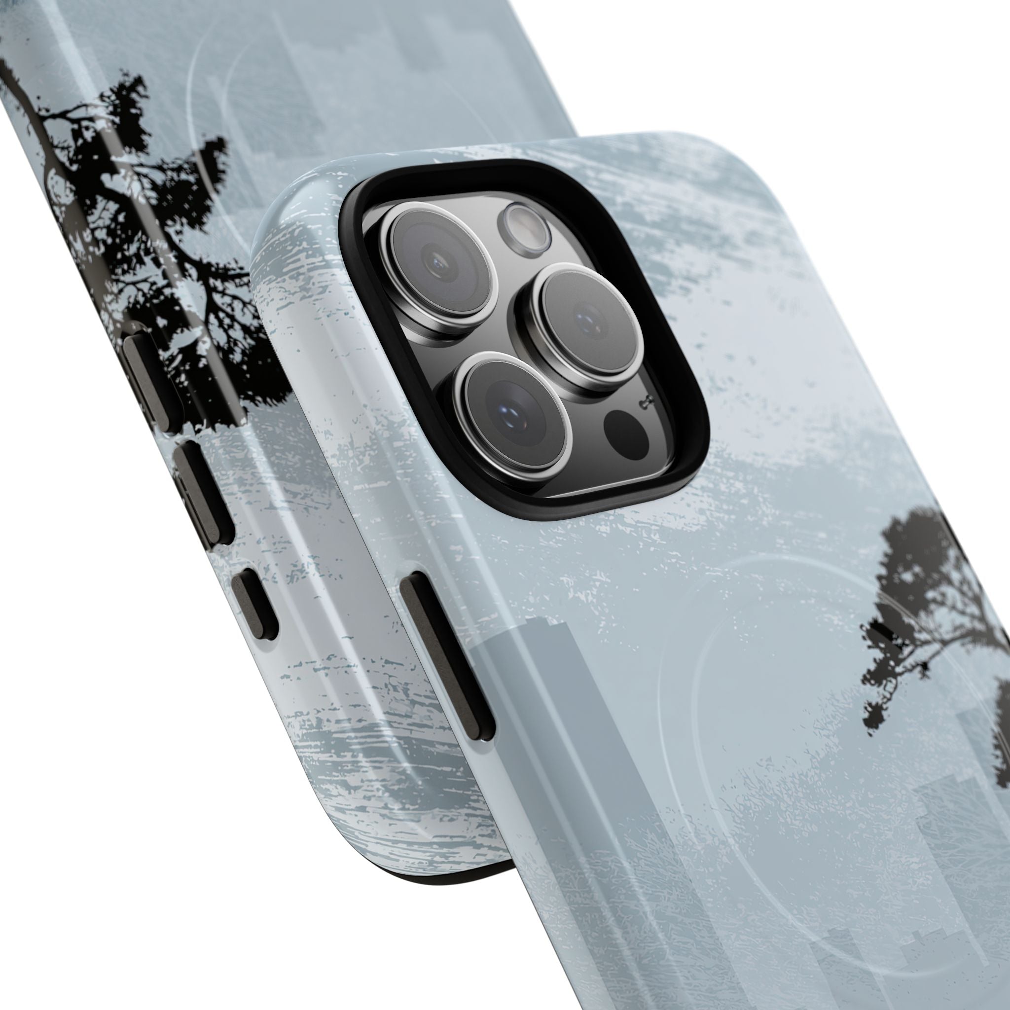 Grey Tough 2.0 Magsafe Phone Case for iPhone - Steel Slate Zen