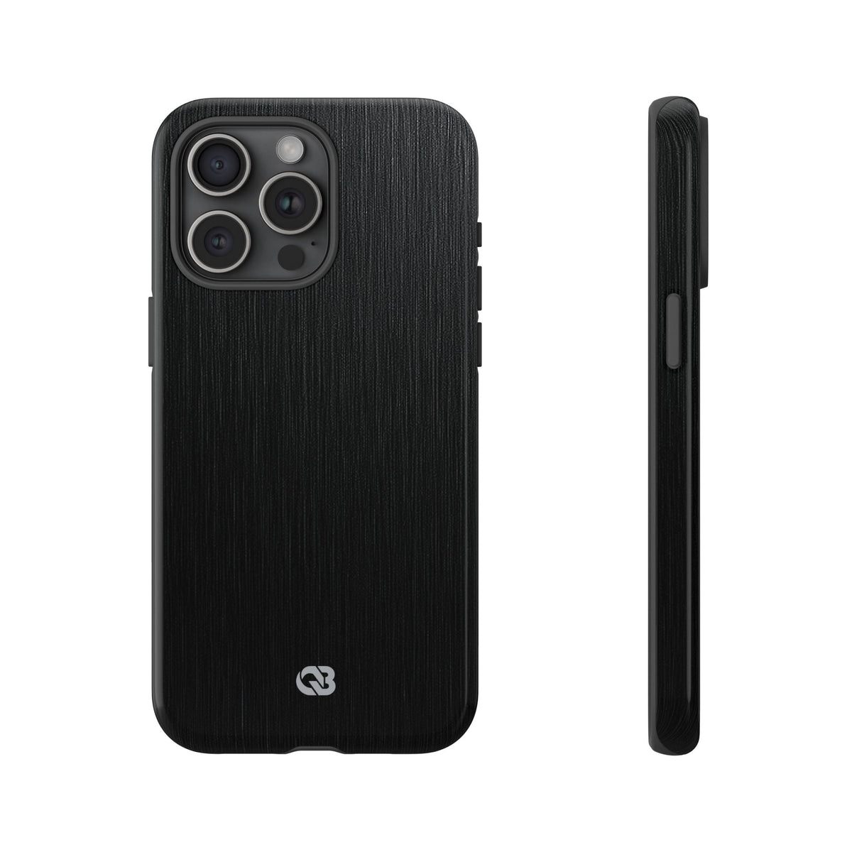 Obsidian Brushed Steel · Tough Phone Case for iPhone · Black