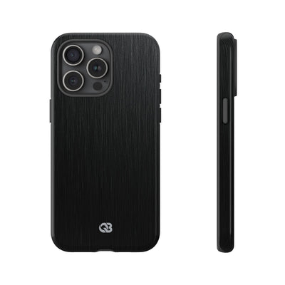 Obsidian Brushed Steel · Tough Phone Case for iPhone · Black