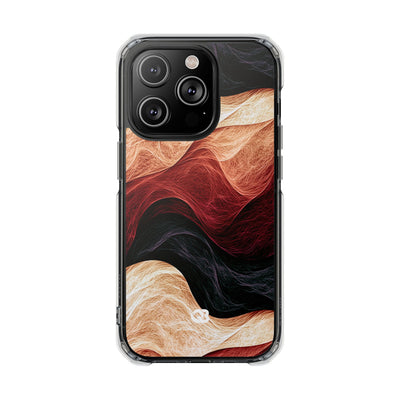 Ember Wave Dispersion · Clear Impact Magnetic Phone Case for iPhone · Red