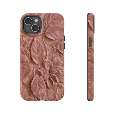 Blush Rose Relief · Tough Phone Case for iPhone · Pink