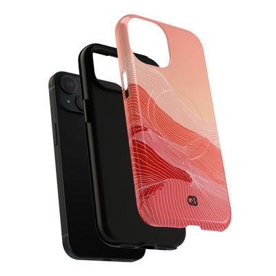 Red Tough 2.0 Magsafe Phone Case for iPhone - Crimson Ridge Contour