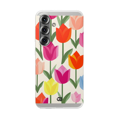 Vibrant Petal Grid · Soft Handyhülle für Samsung
