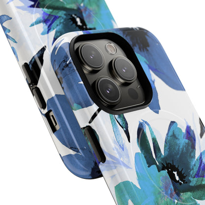 Blue Blossom Radiance iPhone 14 Pro Case - Tough+
