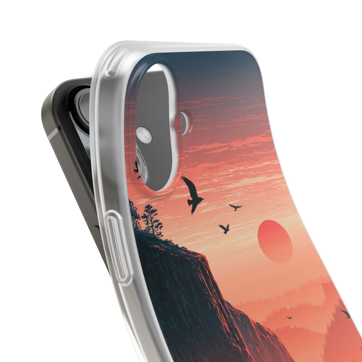 Orange Lite Phone Case for iPhone - Crimson Ridge Flight