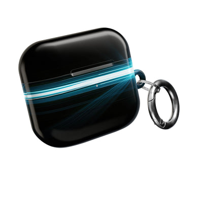 Cyan Anamorphic Flare · Hard Case for AirPods & AirPods Pro · Black
