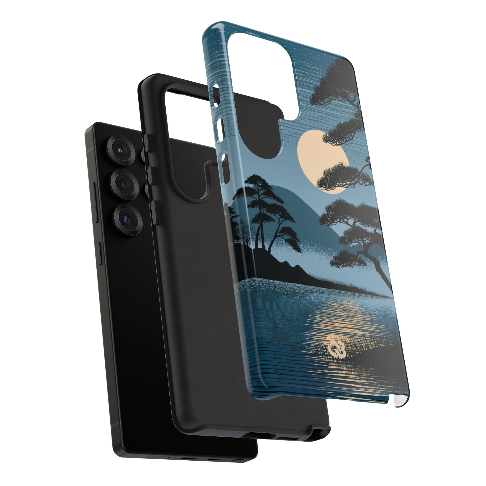 Blue Tough Phone Case for Samsung - Midnight Kyoto Pine