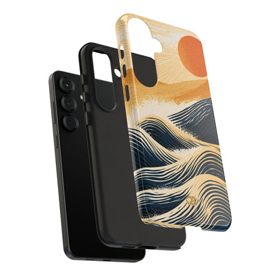 Blue Tough Phone Case for Samsung - Kyoto Cresting Tide